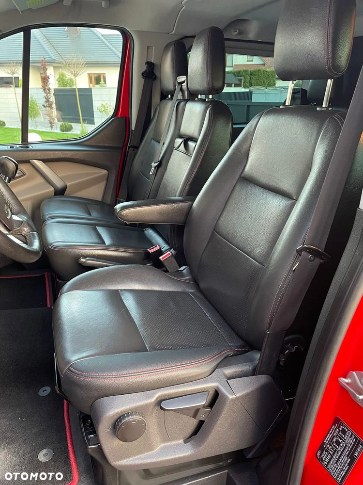 Ford TRANSIT CUSTOM LONG L2H1 Klima Navi Kamera Grzane Fotele 2xDrzwi Boczne Skóry Dubel Kabina 6os. Tempomat 2xPdc Rury - 17