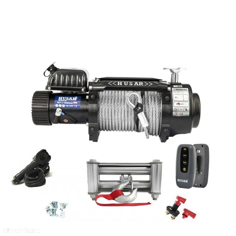 troliu profesional puternic  la 12V Husar Winch BST S 18000 lbs(trage 8165 kg) - 1