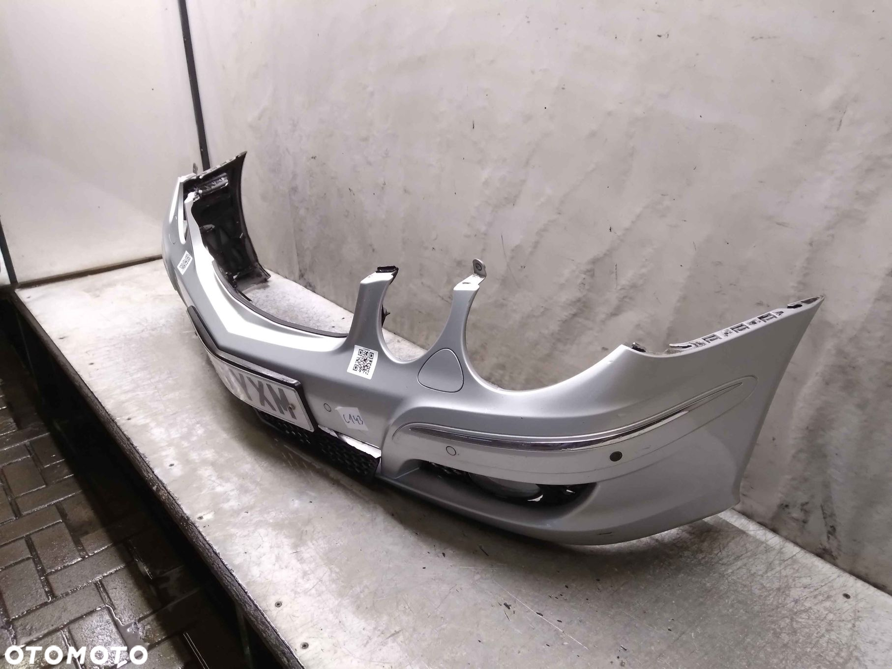 ^ ZDERZAK PRZÓD PRZEDNI MERCEDES BENZ W211 E KLASA LIFT FL ELEGANCE 744 SREBRNY PDC CZUJNIKI HALOGENY - 4