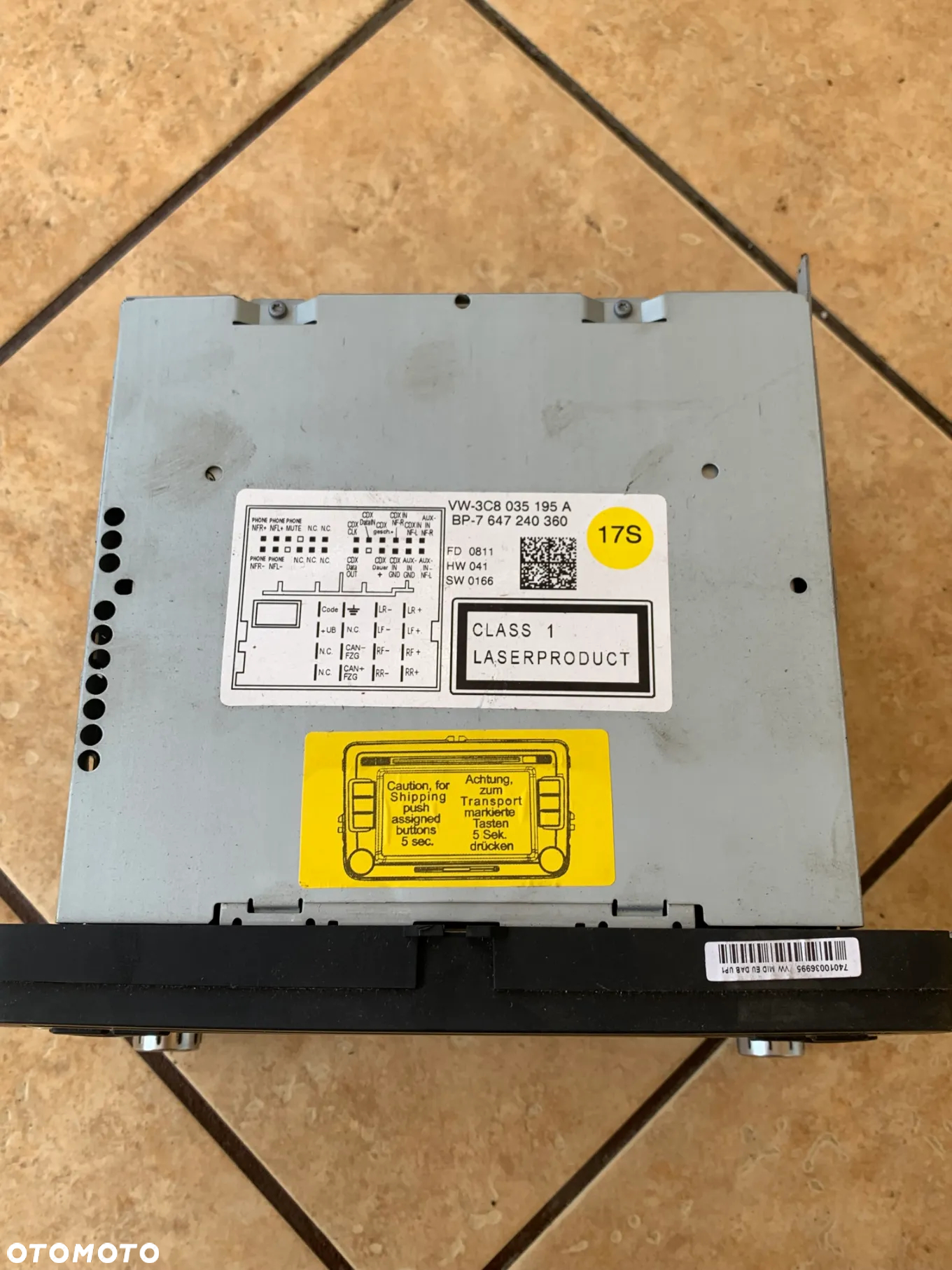 VW TIGUAN RADIO ODTWARZACZ NAWIGACJA NAVI MMI 3C8035195A - 2