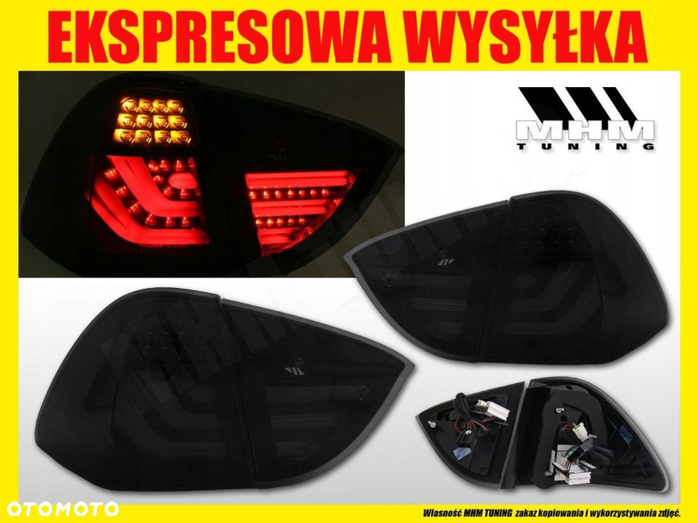 Lampy tylne kpl Led Bar Neon Tuning Black Bmw 3 e91 kombi touring 2004-2008 - 5
