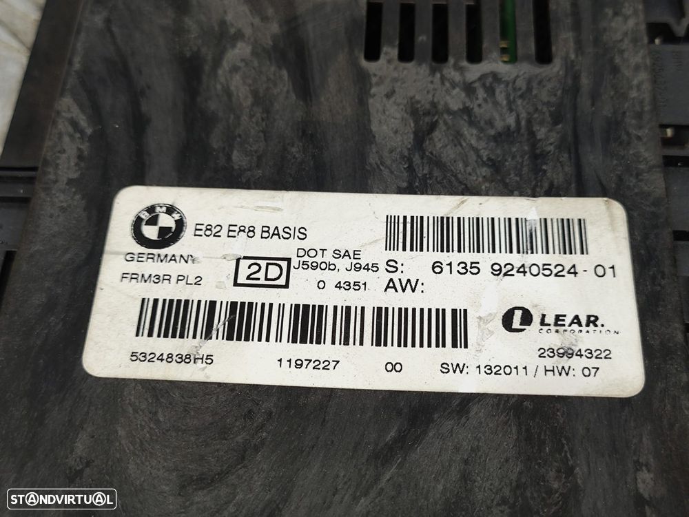 Módulo Luzes Footwell BMW Serie 1 E82 E88 6135 9240524 - 7
