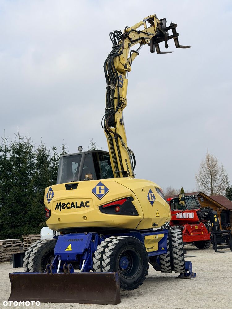 Mecalac Koparka 14 ton MECALAC 15 MWR koparko-ładowarka 3 łyżki widły 1 wł Centr.smarowanie Opony na BLIŹNIAKU 80%Camso ładowarka 714 12MTX 4x4 skrętne KLIMA kabina Premium silnik 146KM DEUTZ szybka 35km/h - 15