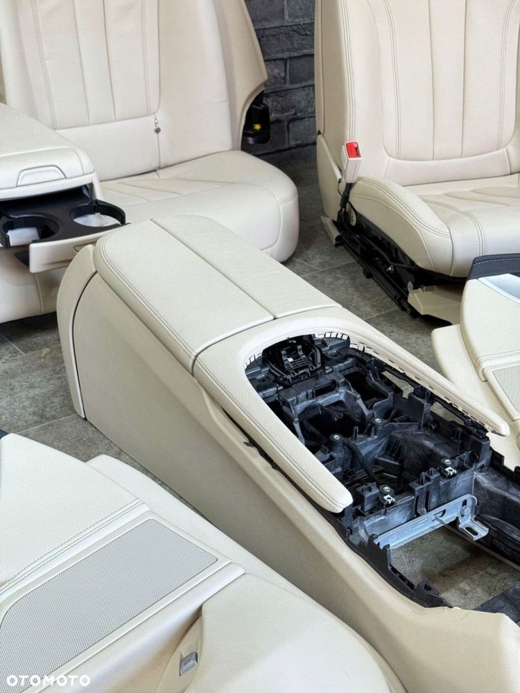 BMW 7 G11 WNĘTRZE FOTELE KANAPA BOCZKI TUNEL SKÓRA DAKOTA BEŻ MEMORY - 9