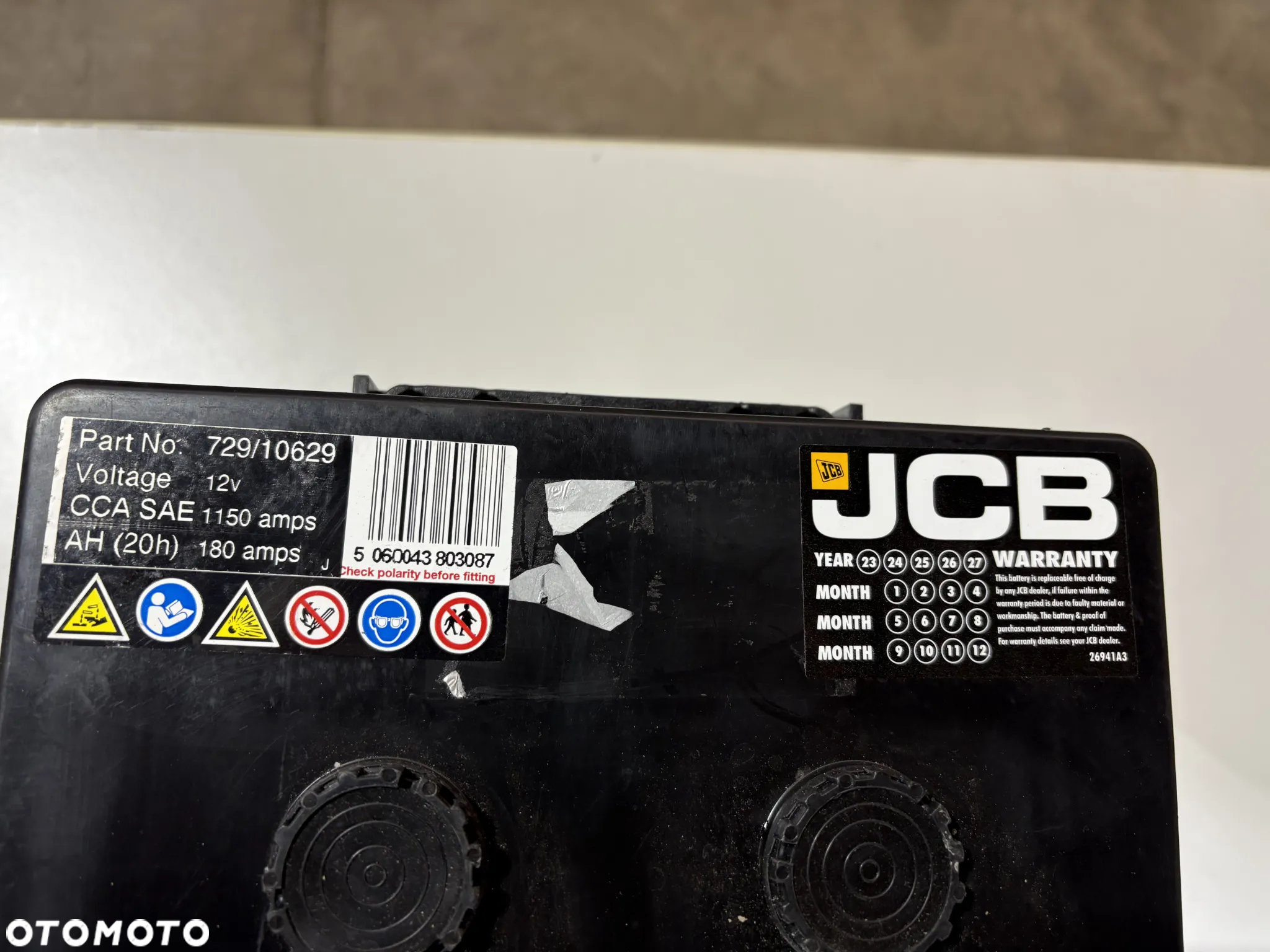 FV23% Nowy Akumulator JCB Oryginał 729/10629 12V 1150A 180Ah Koparka Ładowarka - 11