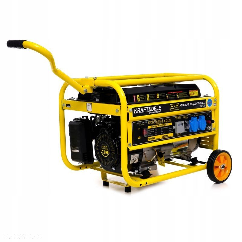 AGREGAT PRĄDOTWÓRCZY PRZENOŚNY JEDNOFAZOWY KRAFTDELE 3800W 12/230V BENZYNA - 4