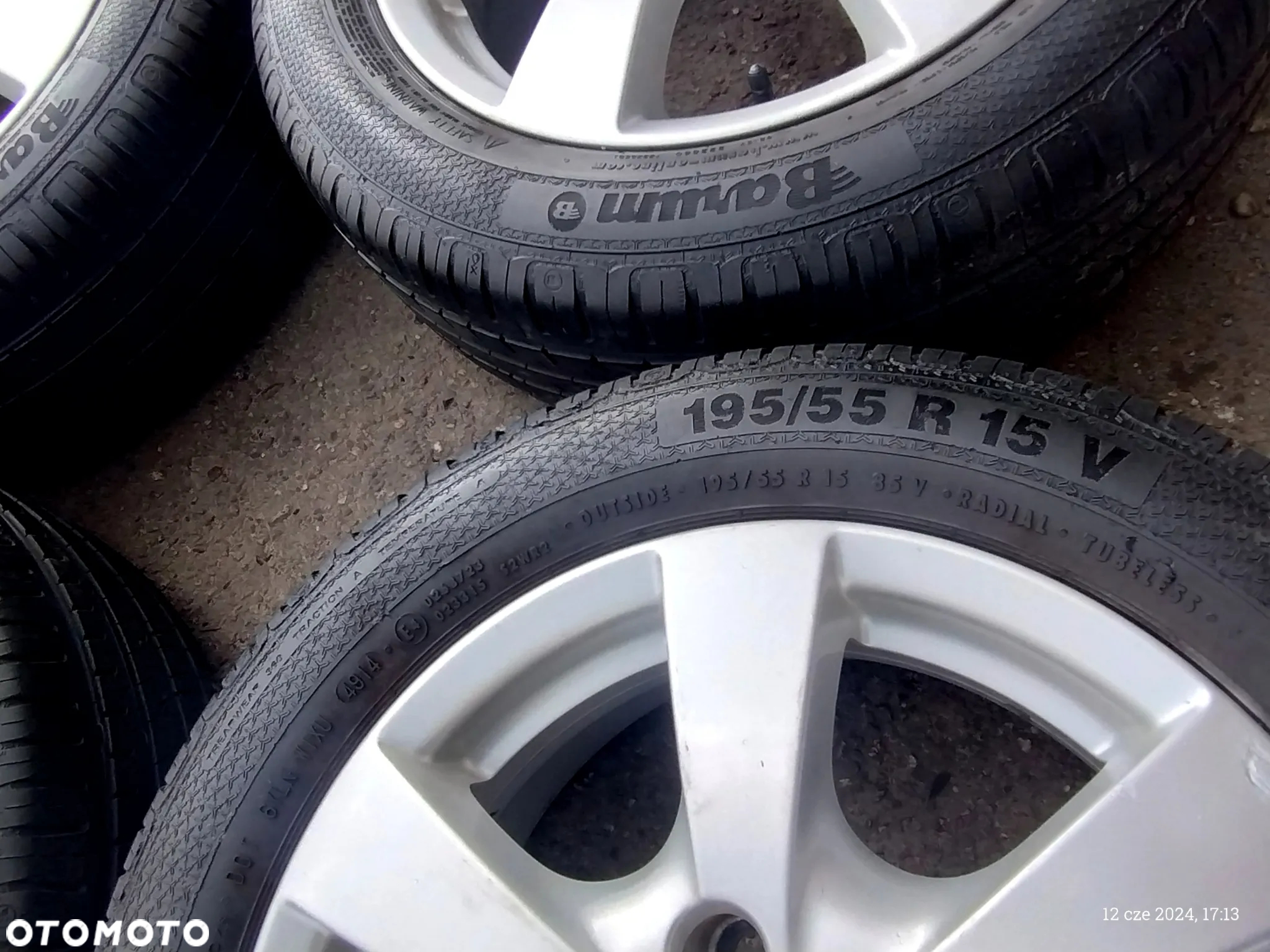 195/55R15 Opony Letnie Lato BARUM BRAVURIS 3 HM 6,5mm Legnica ALU-RAD  jak 185/60 - 10