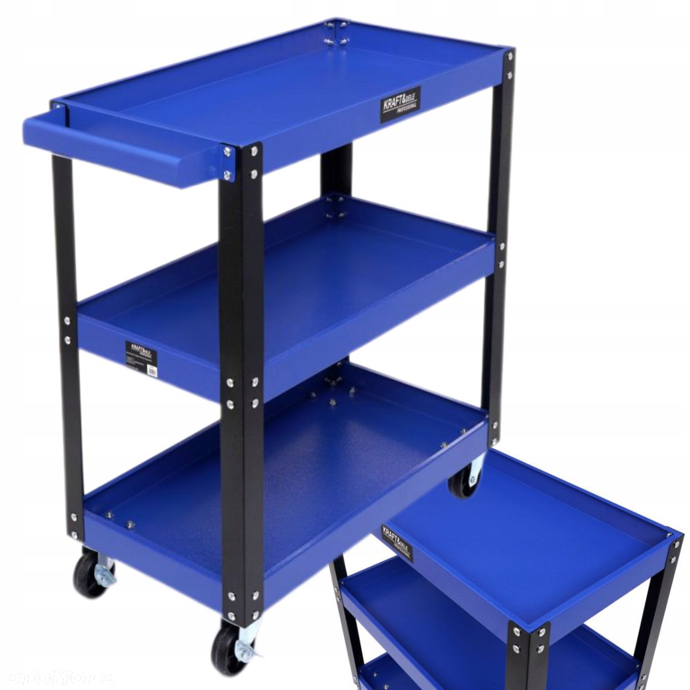 KRAFTDELE SZAFKA WÓZEK WARSZTATOWY 3 PÓŁKI KÓŁKA 700 X 350 X 760MM KD1066 - 1