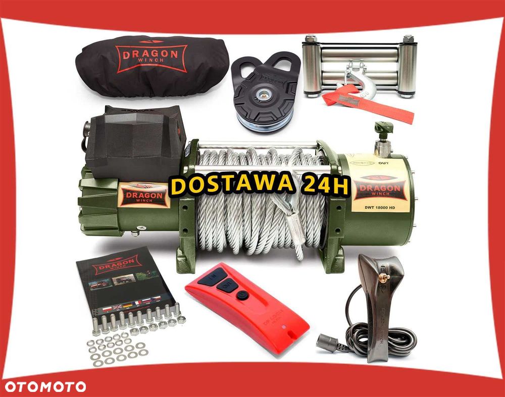 Wyciągarka 8,2 Tony/16Ton elektryczna Dragon Winch specjalistyczna 24V