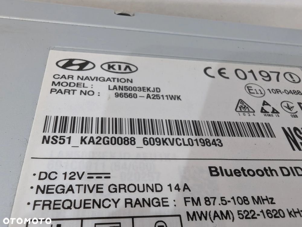 KIA CEED II RADIO NAWIGACJA WYŚWIETLACZ 96560-A2511WK - 7