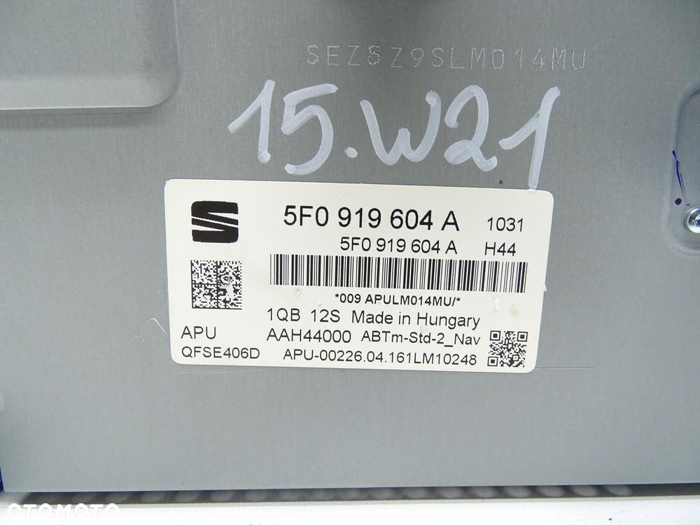 RADIO WYŚWIETLACZ PANEL EKRAN NAWIGACJA NAVI 5F0919604A SEAT LEON III - 9