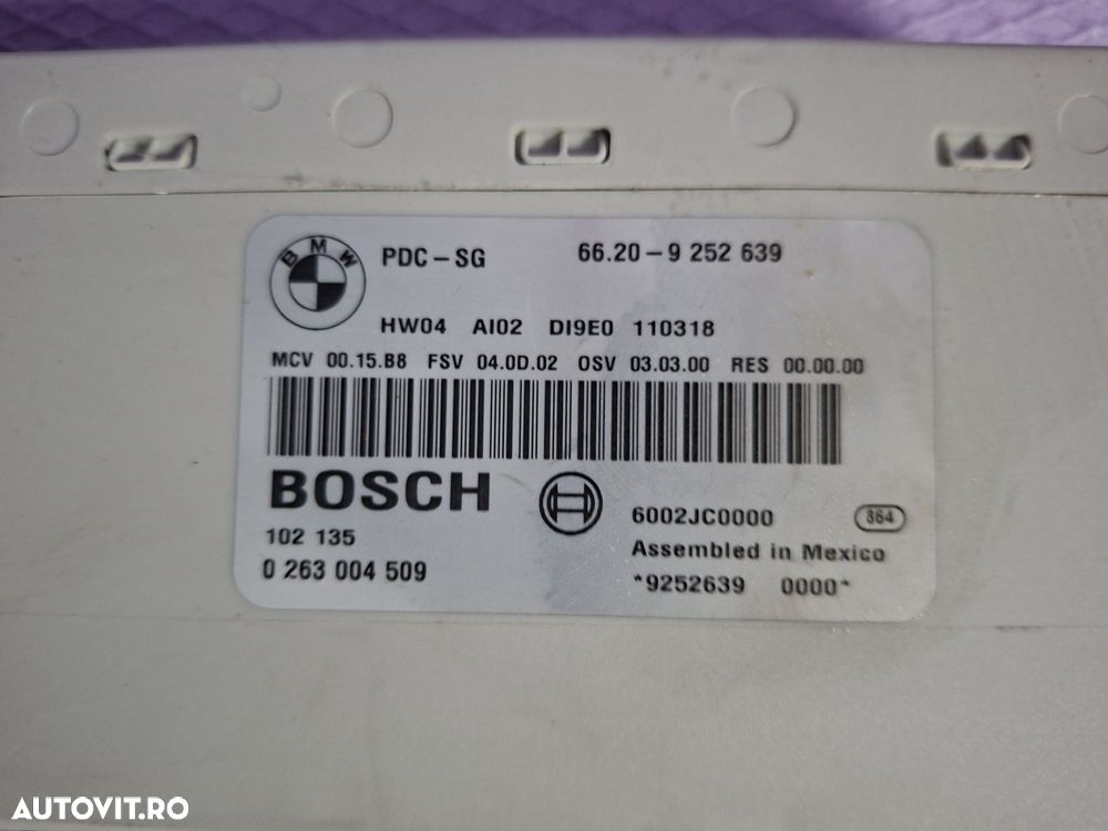 Modul PDC senzori de parcare BMW E81 E82 E87 E90 E91 E92 Cod 9252639 - 2