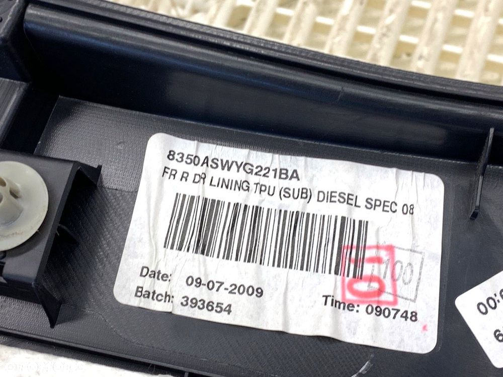 BOCZEK DRZWI PRAWY PRZÓD  HONDA CR-V III (RE_) 2006 - 2022 2.2 i-CTDi 4WD (RE6) 103 kW [140 KM] - 4