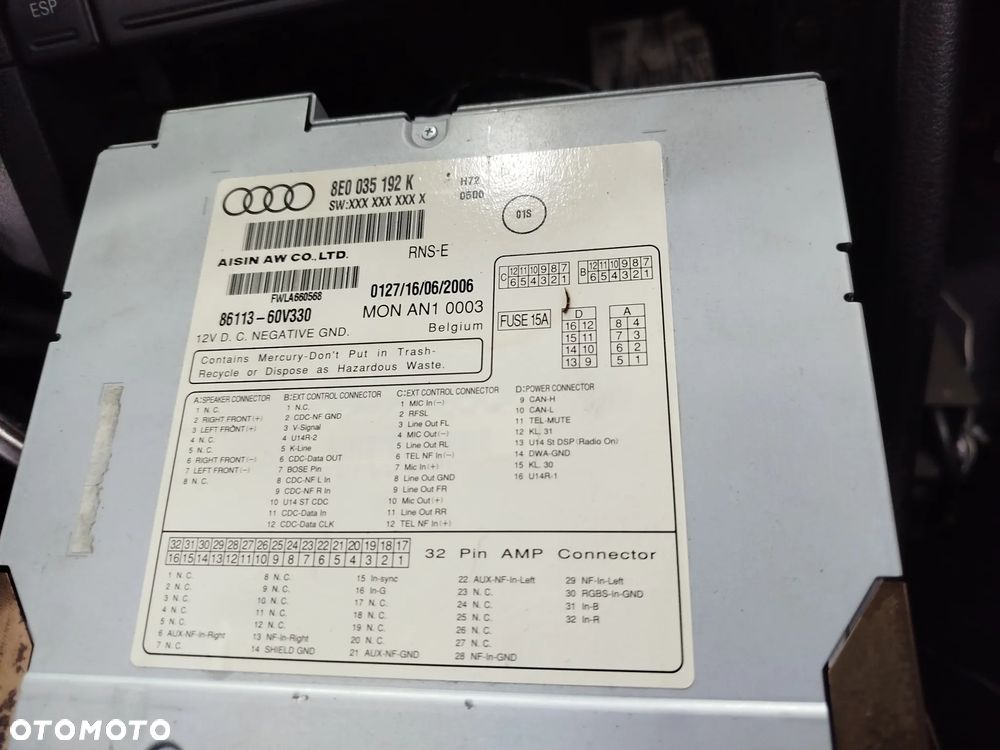 Audi A4 B7 radio nawigacja 2 DIN z kodem - 9