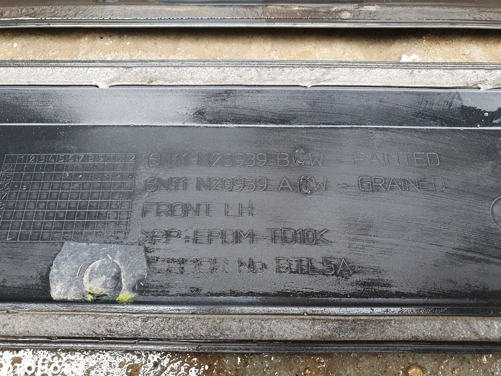 FORD FUSION LIFT LISTWA DRZWI LEWY PRZÓD LEWYCH PRZEDNICH 6N11-N20939-BCW SREBRNA - 5