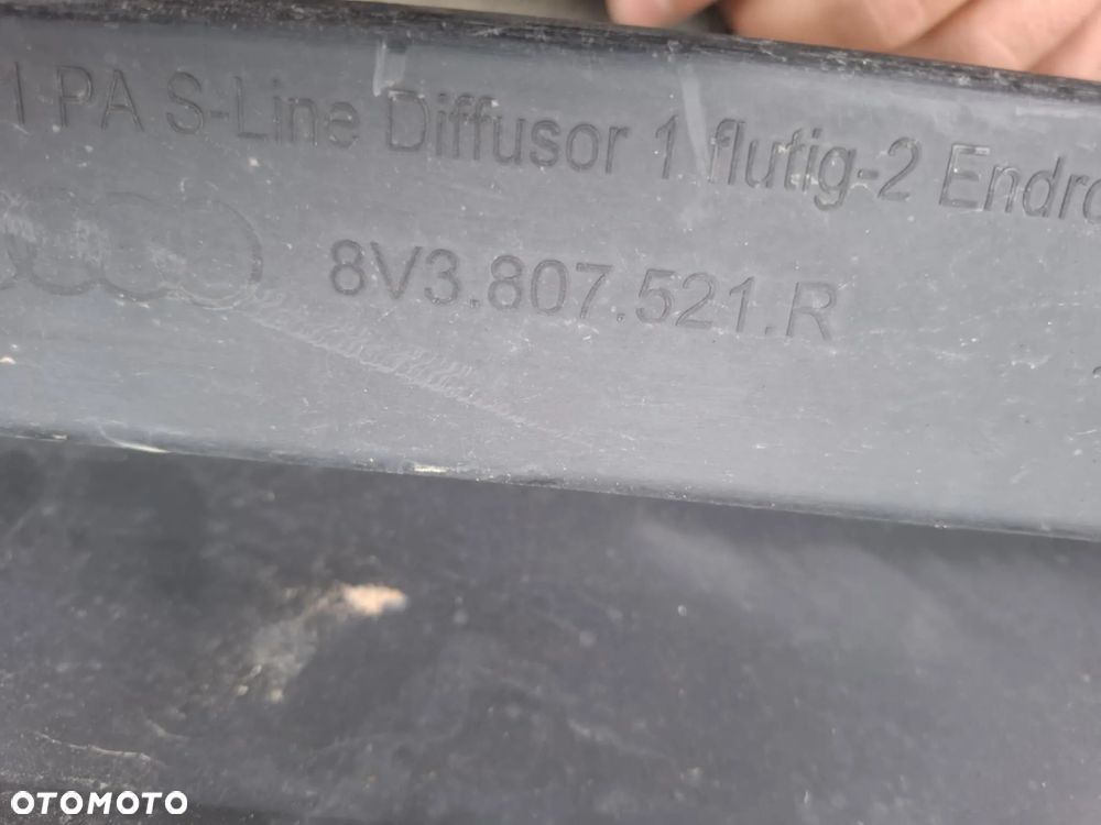 DYFUZOR ZDERZAKA TYŁ TYLNEGO AUDI A3 S LINE LIFT 16- 8V3 8v3807521r DOKŁADKA - 7