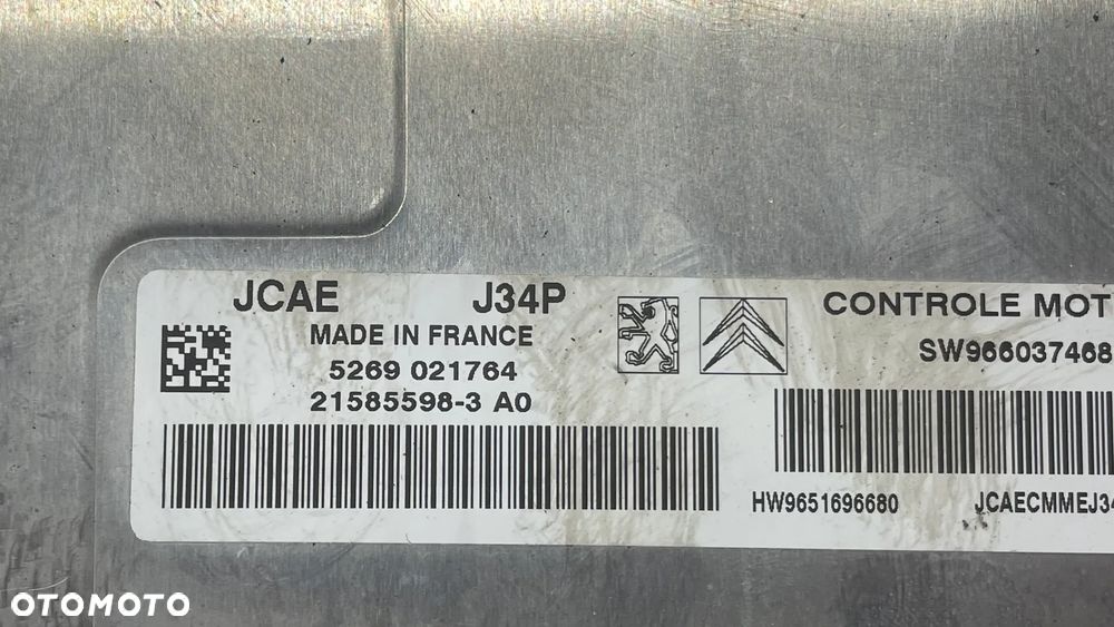 CITROEN KOMPUTER STEROWNIK 9651696680   5269021764 - 2