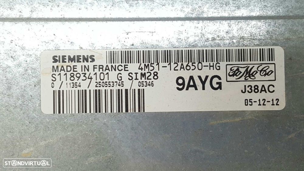CENTRALINA DO MOTOR UCE FORD FOCUS BERLINA (CAP) AMBIENTE (D) - 2