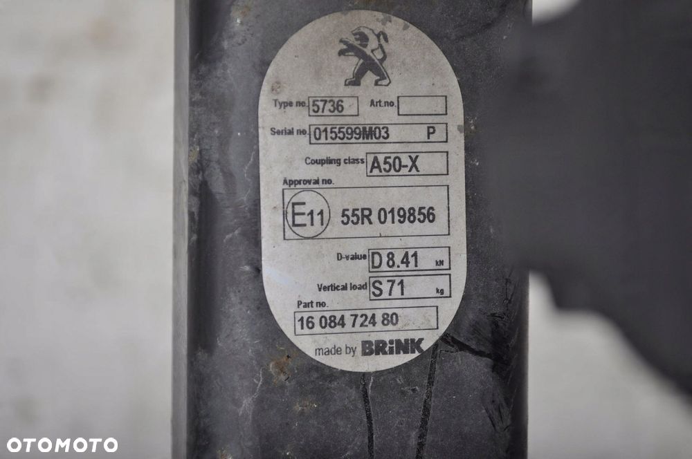 PEUGEOT 308 II T9 HAK HOLOWNICZY BRINK  9665524180 1608472480 - 5