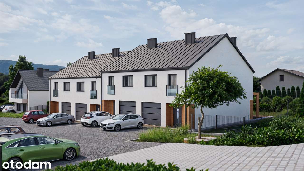 Dwupoziomowe mieszkanie 120m2 z garażem, ogródkiem i tarasem