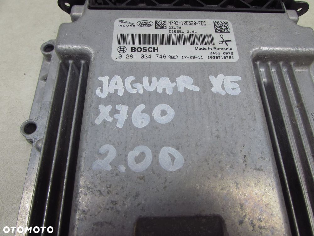 JAGUAR XE X760 2.0D 15-24 KOMPUTER STEROWNIK H7A3-12C520-FDC 0281034746 - 7