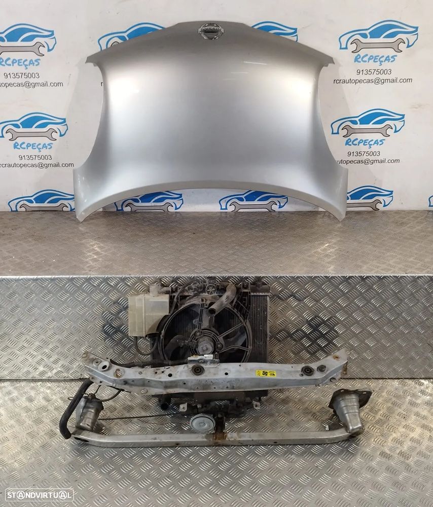 FRENTE COMPLETA NISSAN MICRA 3 III MK3 K12 CAPOT PARACHOQUES GUARDA-LAMAS ÓTICAS FRENTE FIBRA RADIADOR VENTILADOR REFORÇO - 5