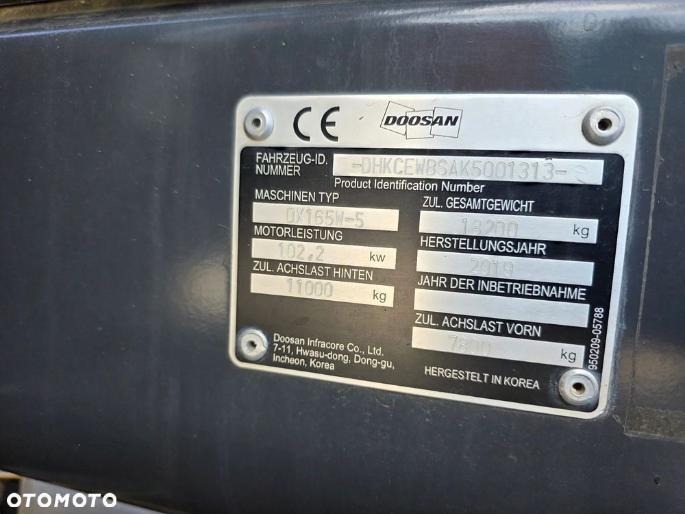 Doosan DX165W-5 Rottotil 4 lyzki z Niemiec - 25