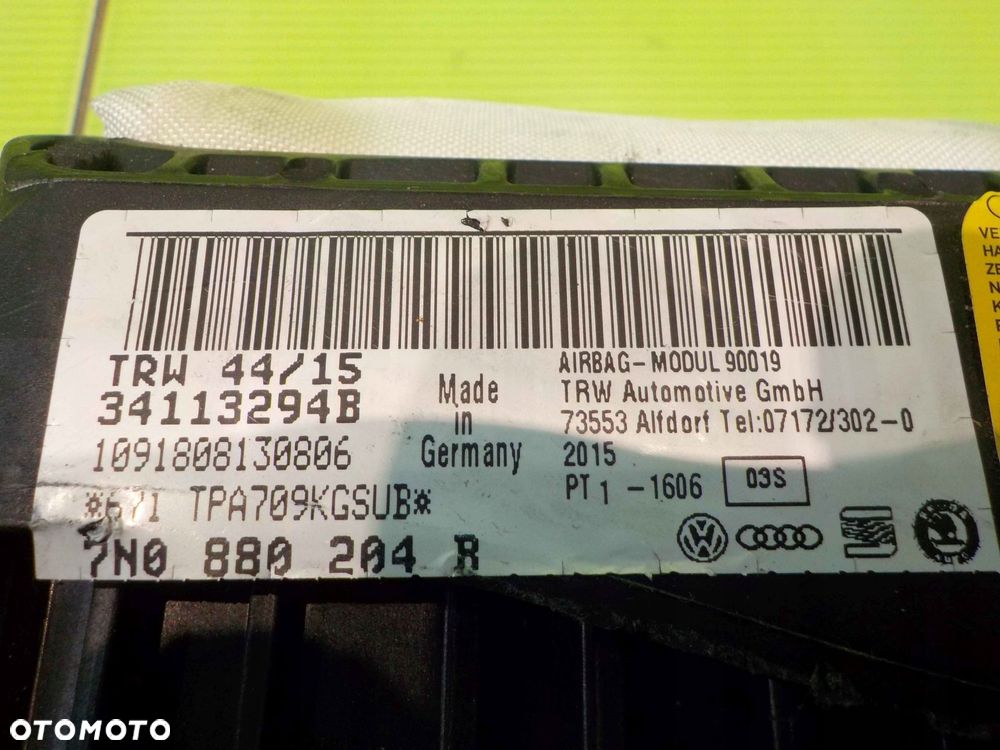 SEAT ALHAMBRA II 15r AIRBAG poduszka pasazera 7N0880204B - 14