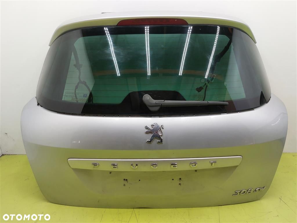 Klapa tył tylna Peugeot 308 T7 2008-2013R  SREBRNA SZYBA KPL LAK:EZRC KOMBI - 1