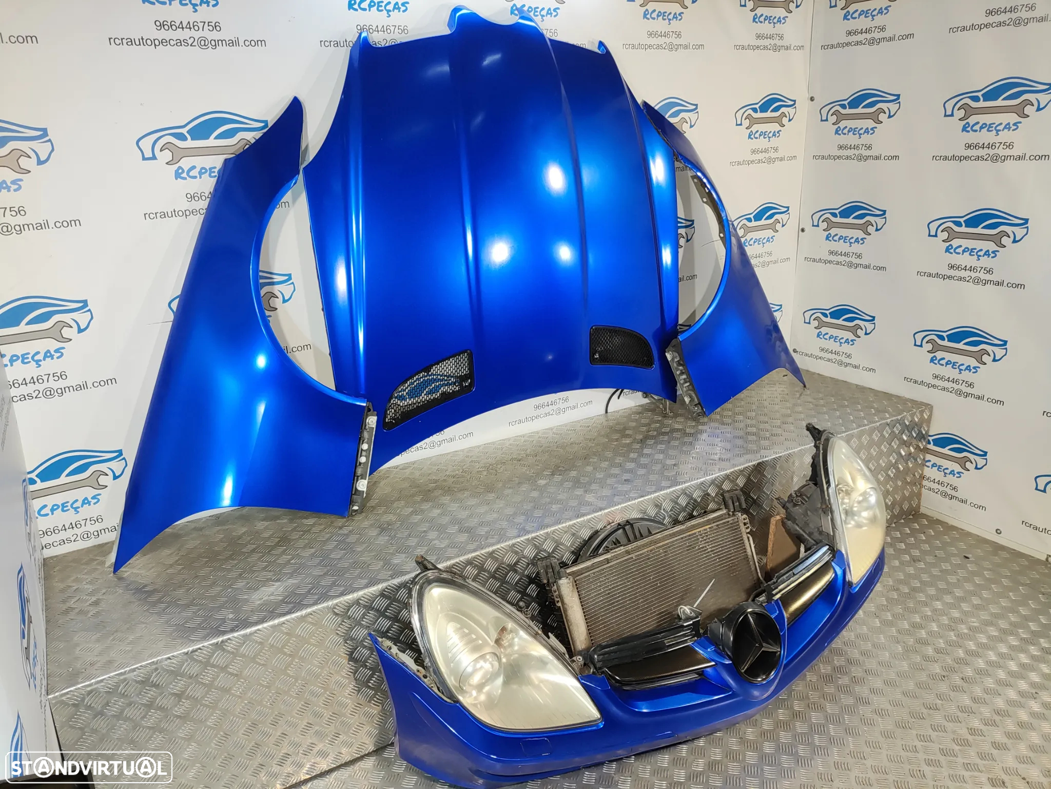 .FRENTE COMPLETA MERCEDES BENZ SLK R171 CAPOT PARACHOQUES GUARDA-LAMAS OTICAS RADIADOR VENTILADOR FRENTE FIBRA REFORÇO - 22