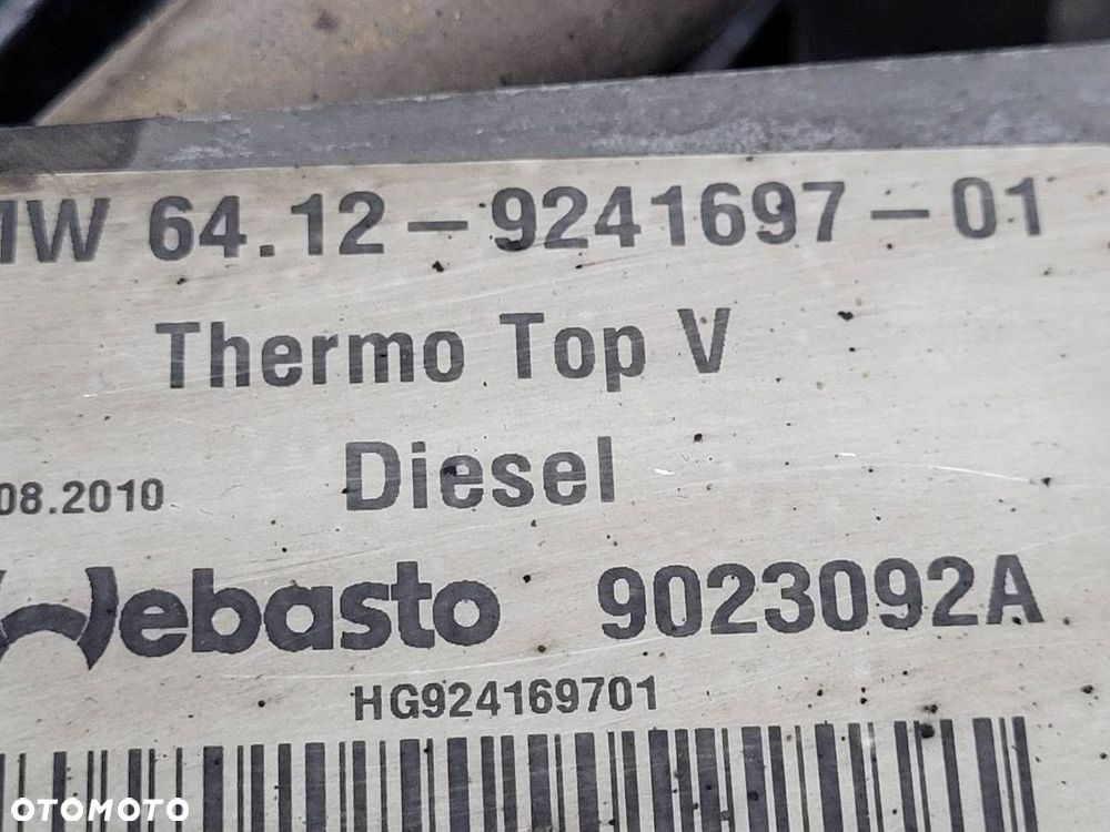 WEBASTO OGRZEWANIE POSTOJOWE BMW F01 F10 N57 3.0 D 9241697 - 9