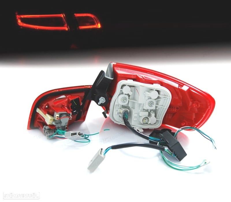 FAROLINS TRASEIROS LED LIGHT BAR PARA AUDI A3 SPORTBACK VERMELHO BRANCO - 2