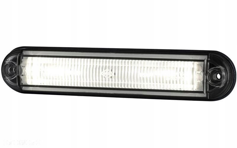 lampa obrysowa led przednia biała slim 12/24v polski produkt - 2