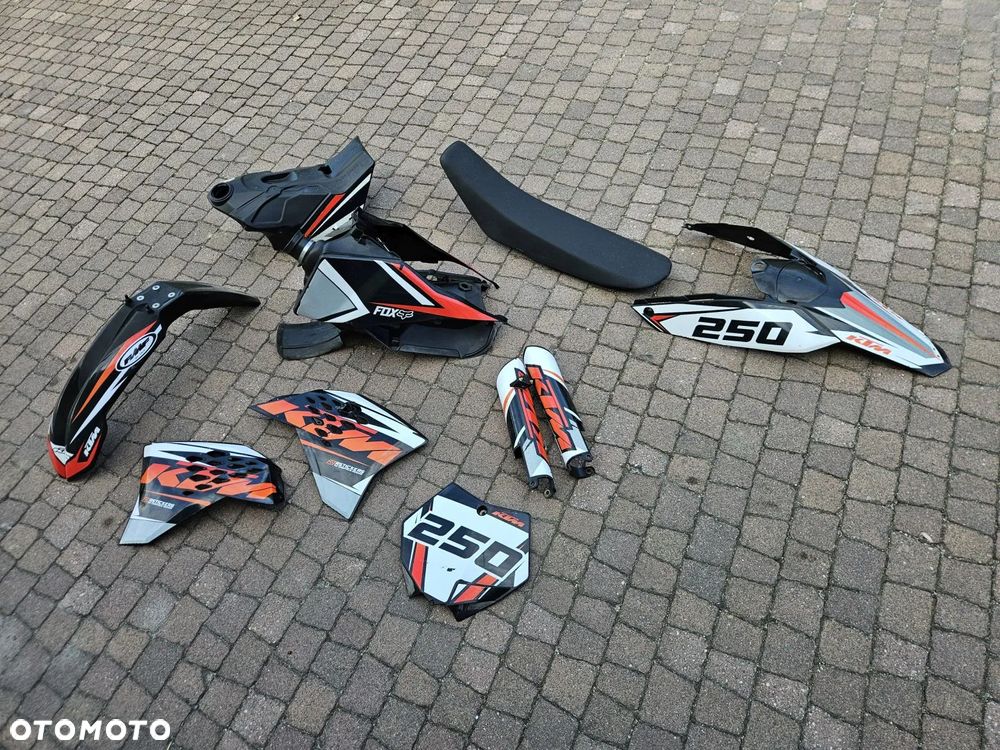 KTM EXC SX SXF 2007-2011 KOMPLET PLASTIKÓW OWIEWKI SIEDZENIE BUDA BAK AIRBOX NADWOZIE RESTYLE LIFT - 1