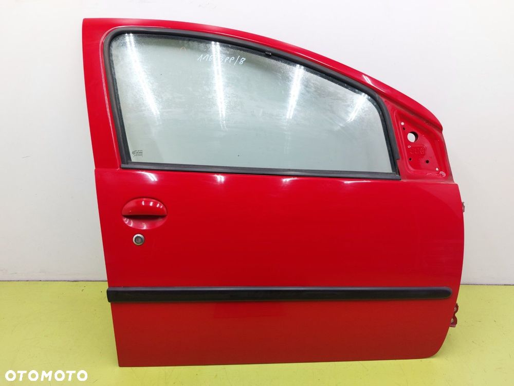 Drzwi przednie prawe przód PEUGEOT 107 2005-2014 5 DRZWI CZERWONY KJH - 1