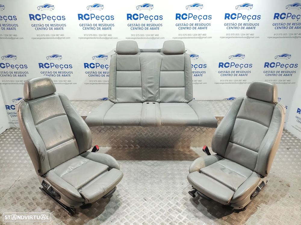 Conjunto de bancos em pele Cinzentos BMW Serie 1 E88 Cabrio Pack M - 11