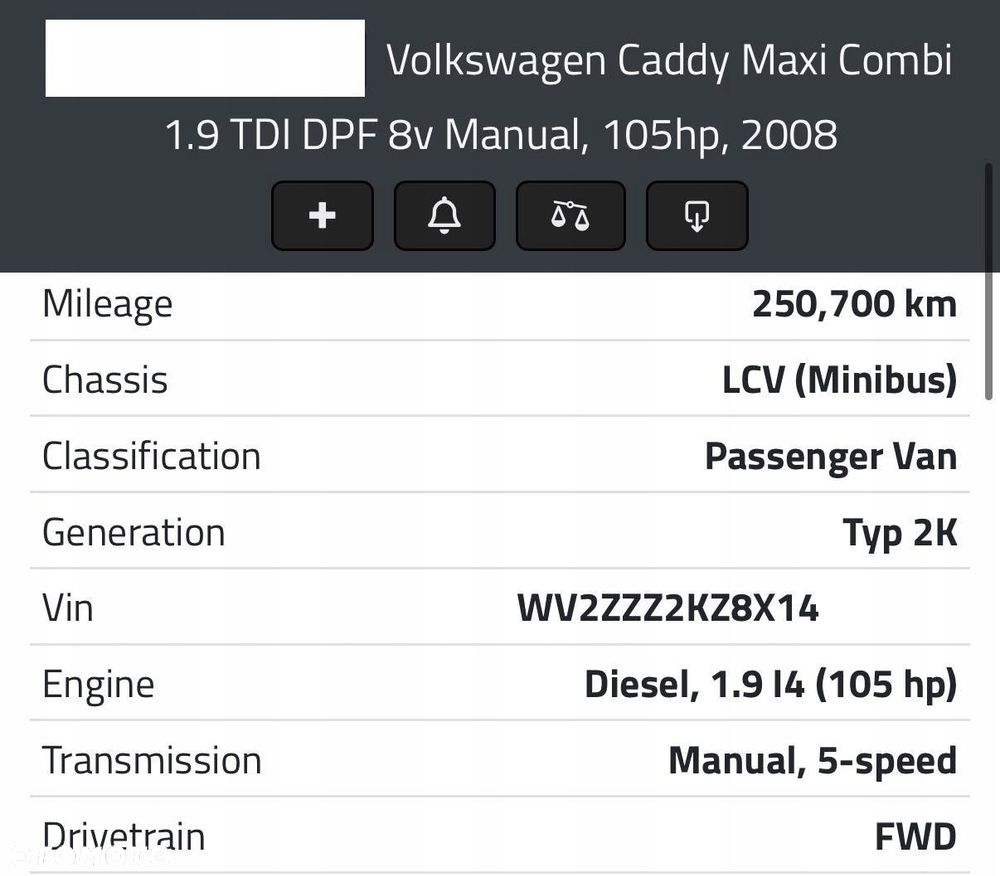 SILNIK BLS Skoda Fabia II Roomster VW Caddy III Passat B6 1.9 TDI 105KM - 3