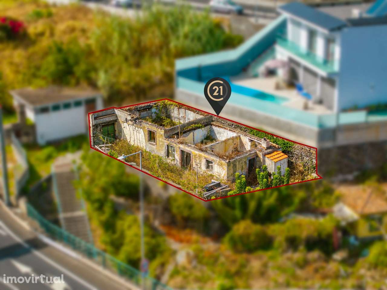 Moradia T2 em Pedra no Funchal com Projeto Aprovado e Vista Mar - Grande imagem: 4/21