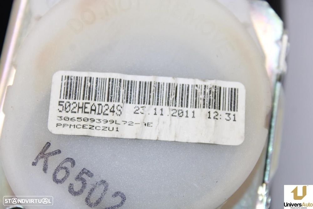 CINTO SEGURANÇA TRASEIRO ESQUERDO PEUGEOT PARTNER FURGÃO 2011 -96700779XX - 3