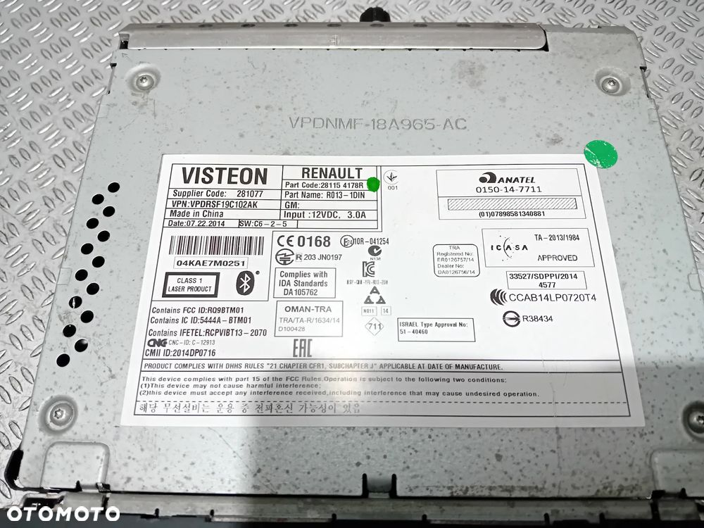 radio Browse USB AUX Renault Master III 2014 281154178R - 2