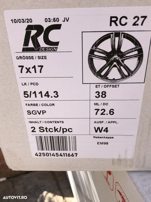 Jante Kia Ceed, Pro Ceed, Niro, Optima, Sorento, Sportage ,17 inch noi - 2