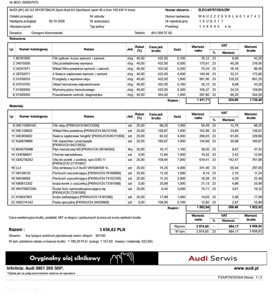 Audi A3 Sportback 1.4 TFSI e-tron Sport S tronic - 40