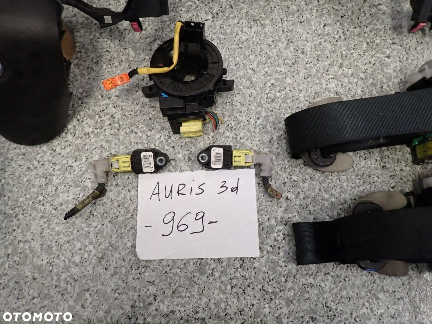 TOYOTA AURIS I E15 3D 07- PODUSZKI POWIETRZNE ZESTAW EUROPA SRSY AIRBAG - 11