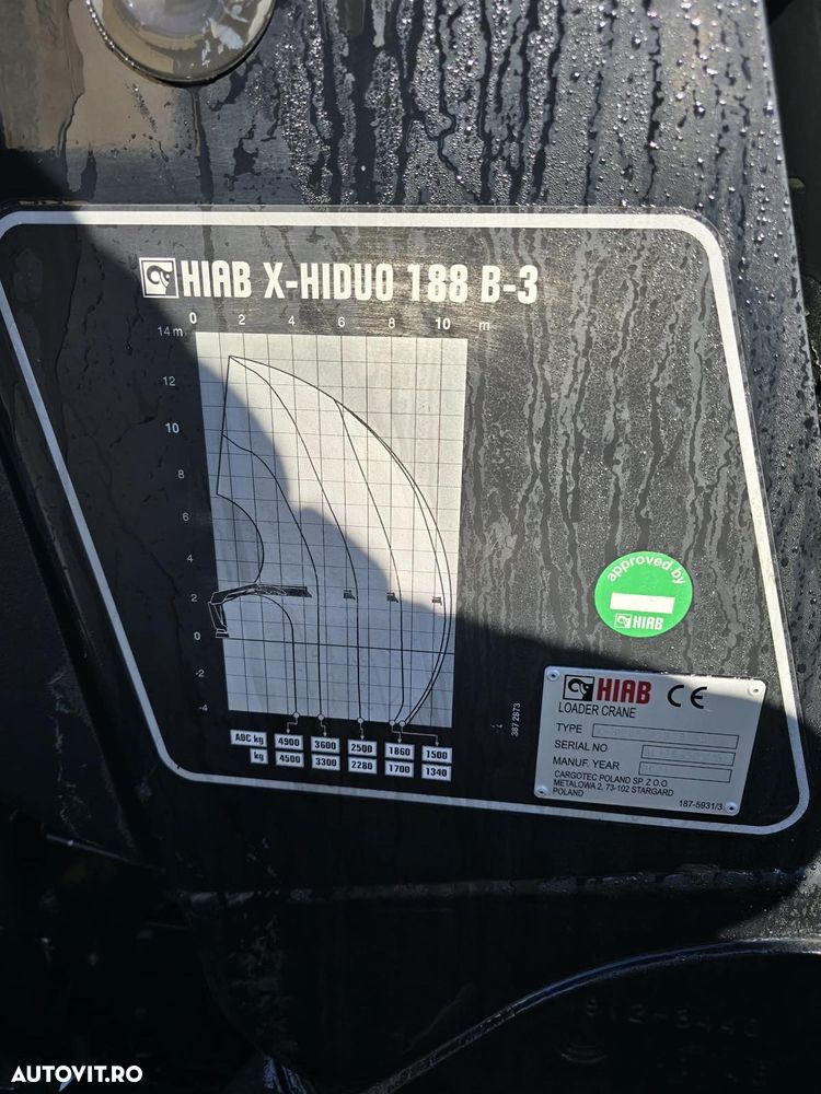 DAF CF 410, Macara HIAB X-HIDUO 188, 6x4, 2022 - 19