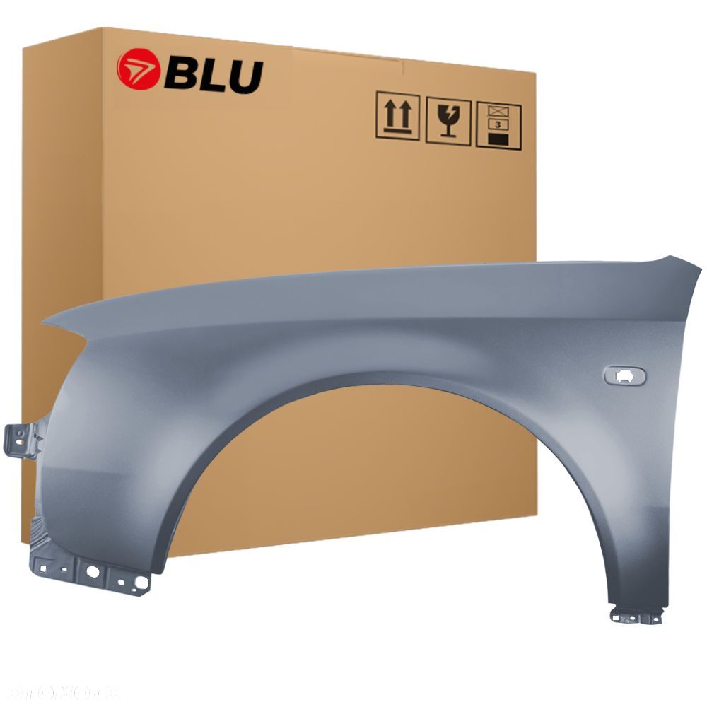 BLU Błotnik AUDI A6 C5 LY7L lewy srebrny 97-01 przód AchatGrau - 1
