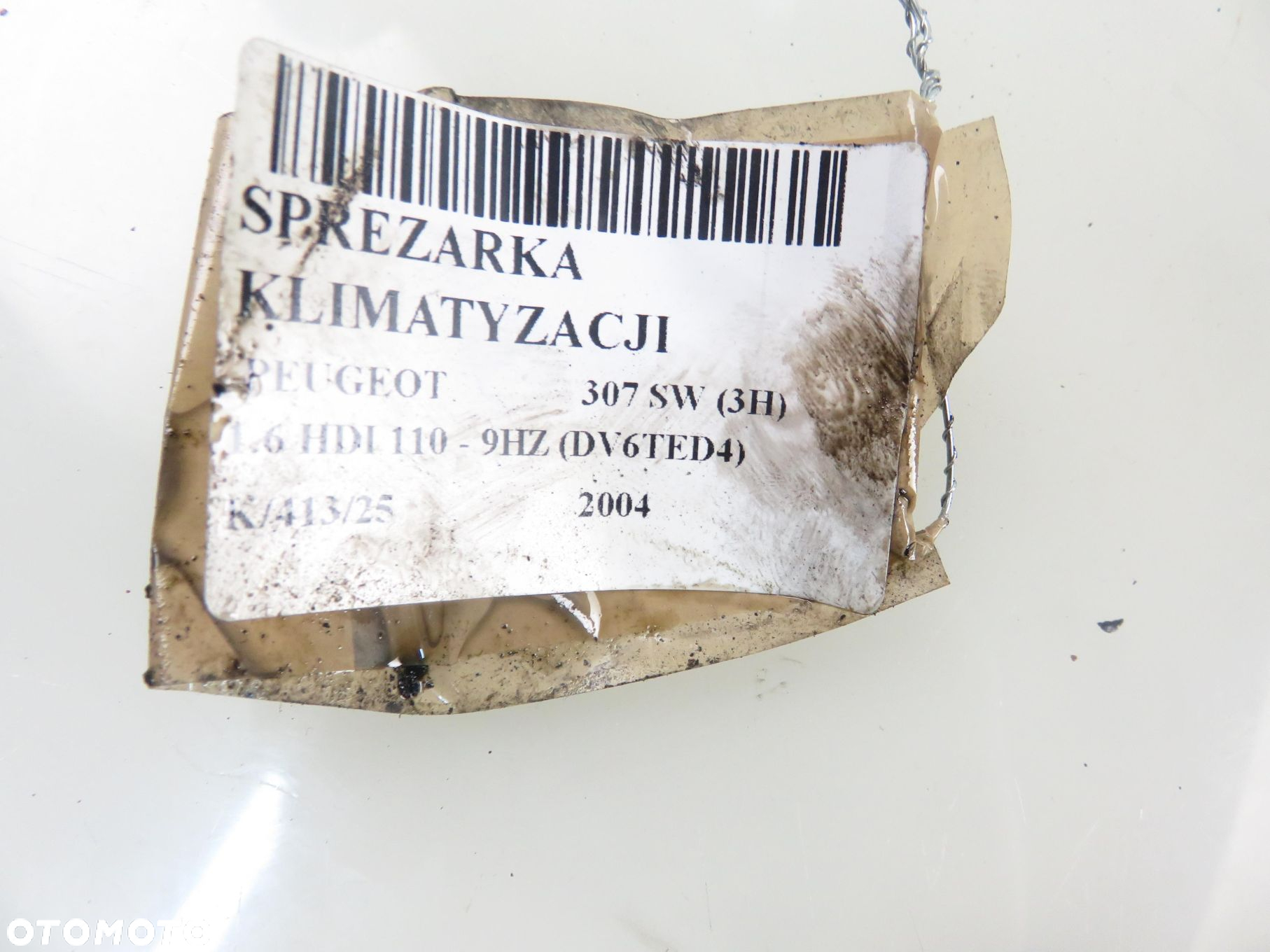 KOMPRESOR KLIMATYZACJI PEUGEOT 307 SW (3H) 1.6 HDI 110 - 9HZ 9655191580 - 4