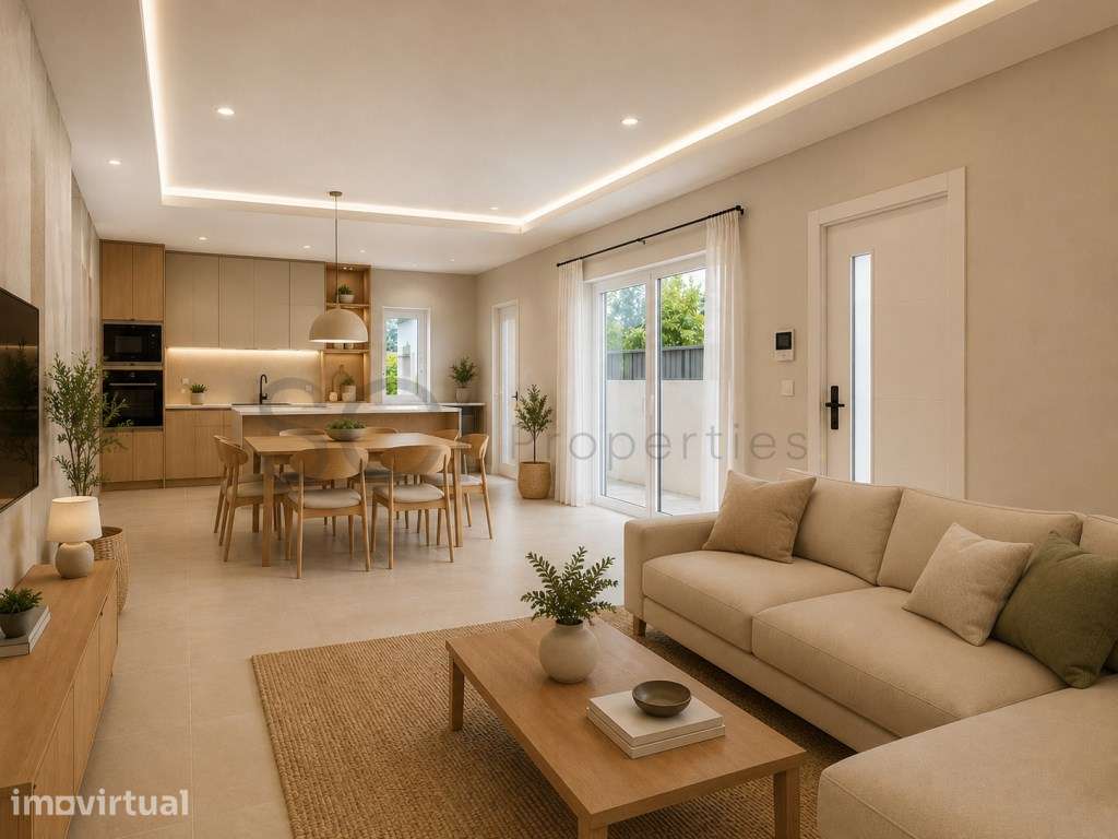 Moradia T4 duplex com pérgula e churrasqueira em Fernão Ferro - Grande imagem: 2/25