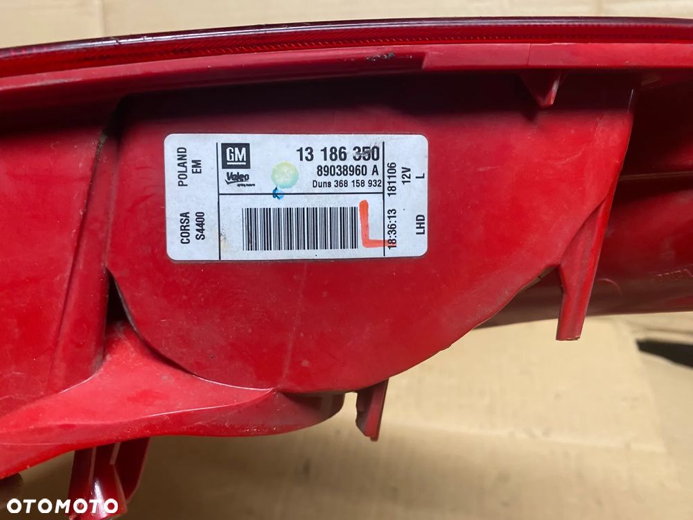 OBUDOWA LAMPA TYLNA LEWA OPEL CORSA D 13186350 - 8