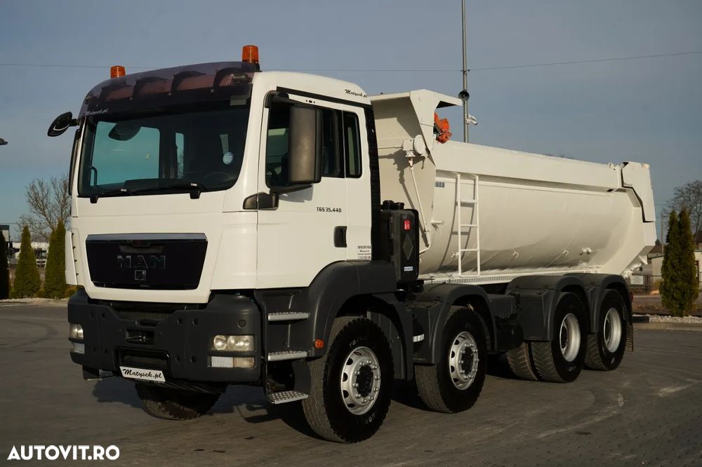 MAN TGS 35.440 / 8X4 / BASCULĂ SPATE / CLAPETĂ HIDRAULICĂ / MANUALĂ / EURO 5 - 7