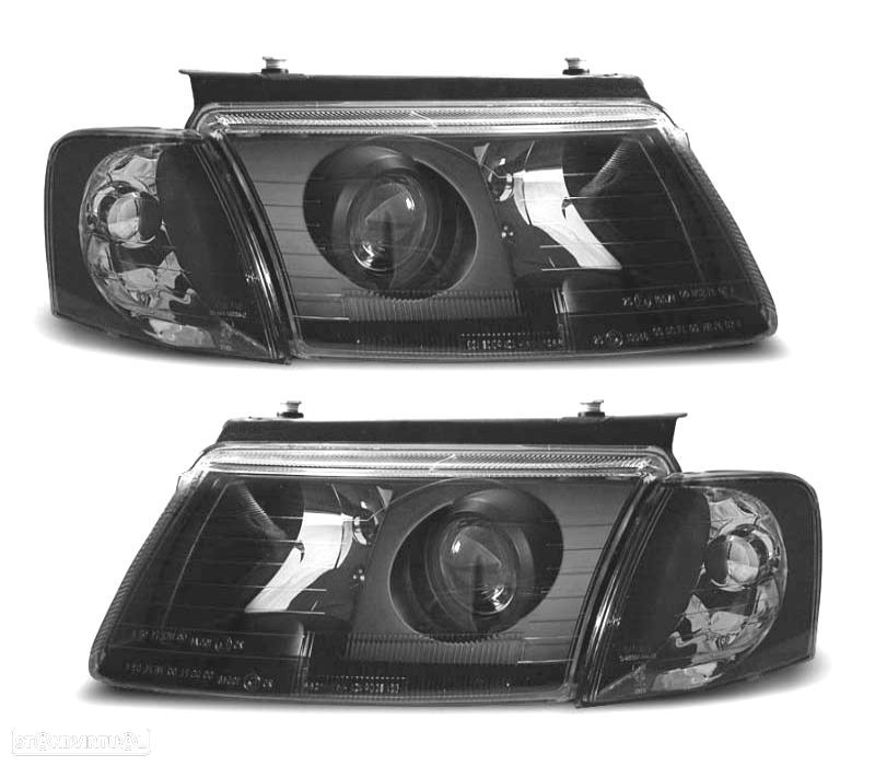 FARÓIS COM PROJETOR VOLKSWAGEN VW PASSAT 3B 96-00 FUNDO PRETO - 2